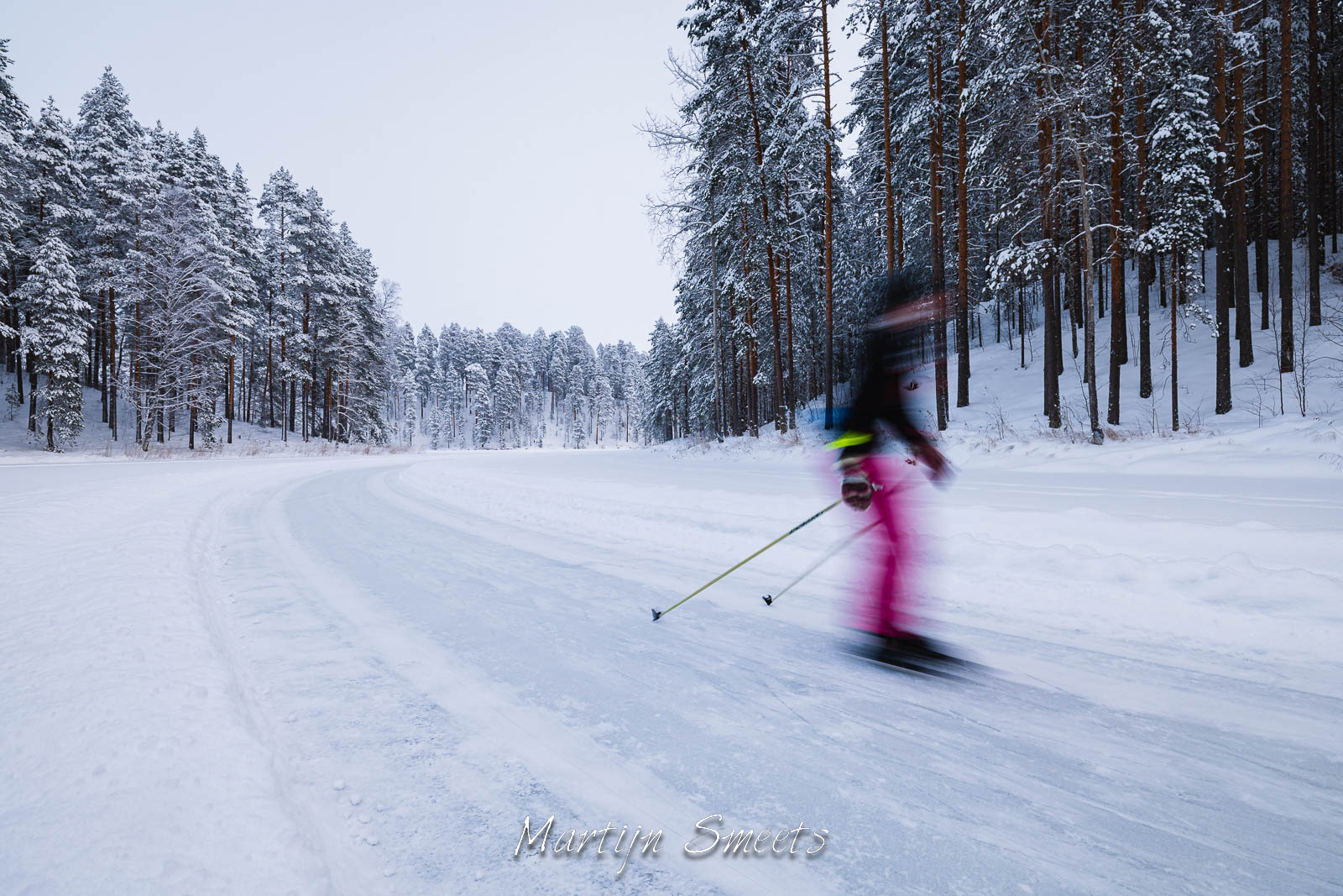 Ice skating at Linnansaari, Finland