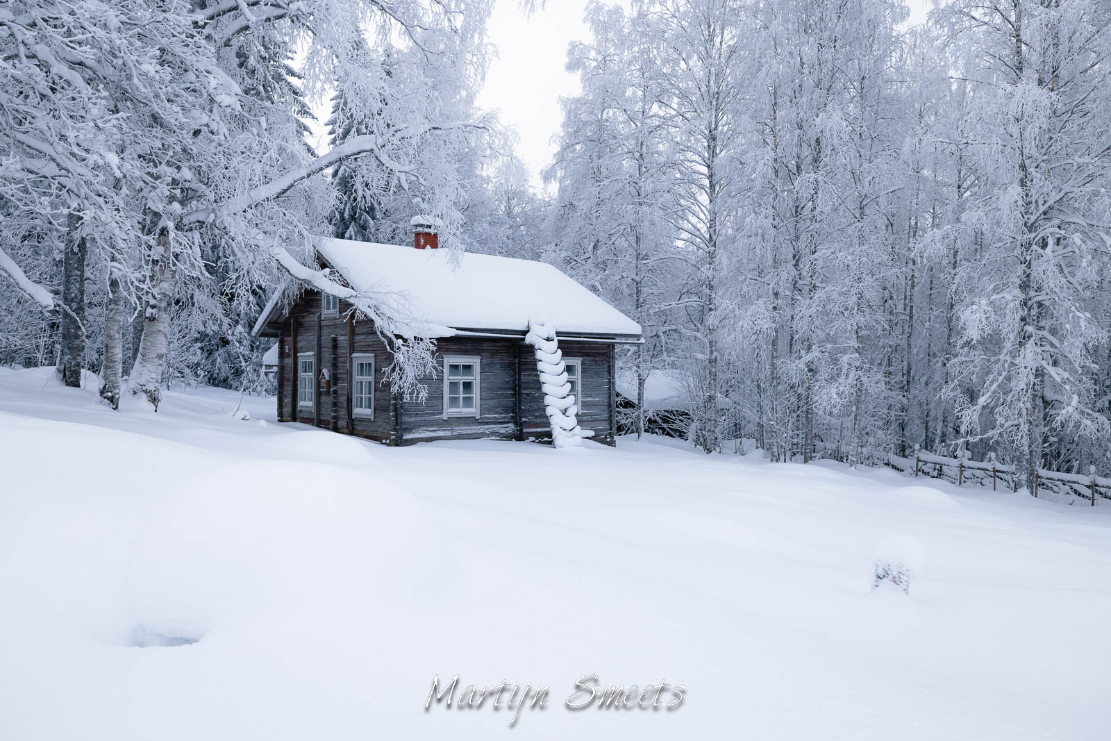 Cabin in the snow, Finland